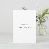 Minimalist Photo Bridesmaid Proposal Einladung (Stehend Vorderseite)