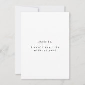 Minimalist Photo Bridesmaid Proposal Einladung (Vorderseite)