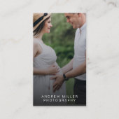 Minimalist photo Business card with QR Code Visitenkarte (Vorderseite)