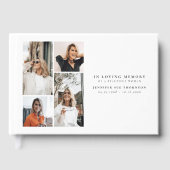 Minimalist Photo Collage In Loving Memory Gästebuch (Vorderseite)