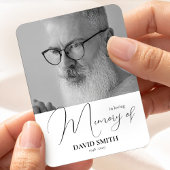 Minimalist Photo Elegant Funeral Memorial Favor Magnet