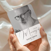 Minimalist Photo Elegant Funeral Memorial Favor Magnet