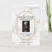 Minimalist Photo Funeral Order of Service Folded Programm (Vorderseite)