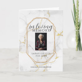 Minimalist Photo Funeral Order of Service Folded  Programm