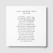 Minimalist Photo Funeral Sympathy Memorial Gästebuch (Rückseite)