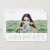 Minimalist Photo Graduation Announcement & Invite Einladung (Vorderseite)