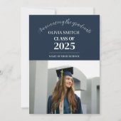 Minimalist Photo Graduation Einladung (Vorderseite)