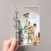 Minimalist Photo Merry Christmas Card Acryleinladungen (Insitu (Handheld))