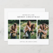Minimalist Photo Modern Budget Christmas Card (Vorne/Hinten)
