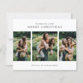 Minimalist Photo Modern Budget Christmas Card (Vorderseite)