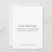 Minimalist Photo | Modern Wedding Announcement Save The Date (Rückseite)