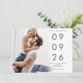 Minimalist Photo Overlay Wedding Save The Date (Stehend Vorderseite)