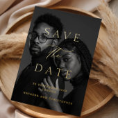 Minimalist Photo Overlay Wedding Save the Date Folieneinladung