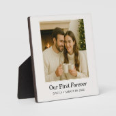 Minimalist Photo Personalized Text Keepsake Fotoplatte (Vorderseite)