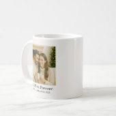 Minimalist Photo Personalized Text Keepsake Kaffeetasse (Vorderseite Links)