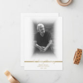 Minimalist Photo Remembrance Service Dear Ones Mitteilungskarte (Vorderseite/Rückseite Beispiel)