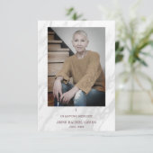 Minimalist Photo Remembrance Service Loved Ones Einladung (Stehend Vorderseite)