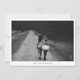 Minimalist Photo We Moved New Home Address Ankündigung