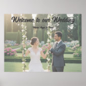Minimalist Photo Wedding Sign & Keepsake Poster (Vorne)