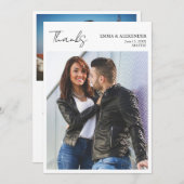 Minimalist Photo Wedding Thank You Card Dankeskarte (Vorne/Hinten)