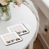 Minimalist Photo Yearly 2026 Calendar Keepsake Getränkeuntersetzer