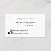 Minimalist Photographer Visitenkarte (Rückseite)