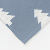 Minimalist Pine Tree Blue Boho Farmhouse Winter Fleecedecke (Ecke)