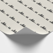 Minimalist Pine Tree Line Modern  Geschenkpapier (Ecke)