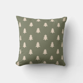 Minimalist Pine Tree Neutral Boho Farmhouse Winter Kissen