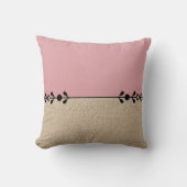 Minimalist Pink and Beige Cushion Kissen (Vorderseite)