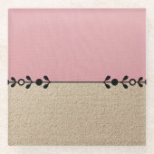 Minimalist Pink and Beige  Glasuntersetzer (Vorderseite)