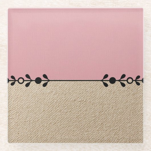 Minimalist Pink and Beige  Glasuntersetzer (Vorderseite)