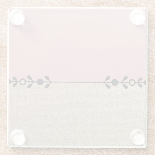 Minimalist Pink and Beige  Glasuntersetzer (Rückseite)