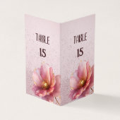 Minimalist Pink and Gold Poppy Wedding Visitenkarten (Vorderseite)