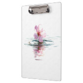 Minimalist Pink Blossom Water Ripple Clipboard Klemmbrett (Links)