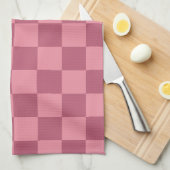 Minimalist Pink Checkerboard Pattern Geschirrtuch (Viertel Falte)