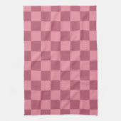 Minimalist Pink Checkerboard Pattern Geschirrtuch (Vertikal)