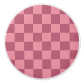 Minimalist Pink Checkerboard Pattern Keramikknauf (Vorderseite)