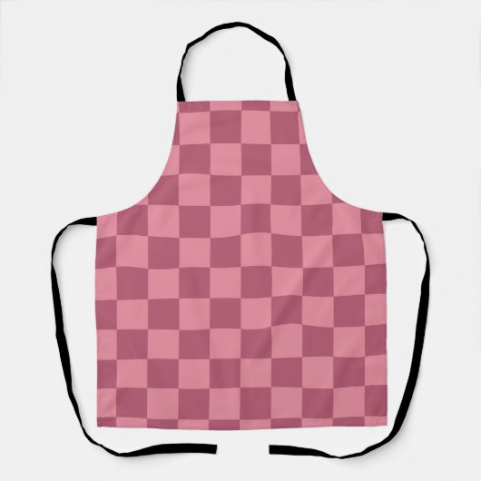 Minimalist Pink Checkerboard Pattern Schürze (Vorderseite)