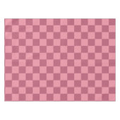 Minimalist Pink Checkerboard Pattern Tischdecke (Vorderseite (Horizontal))