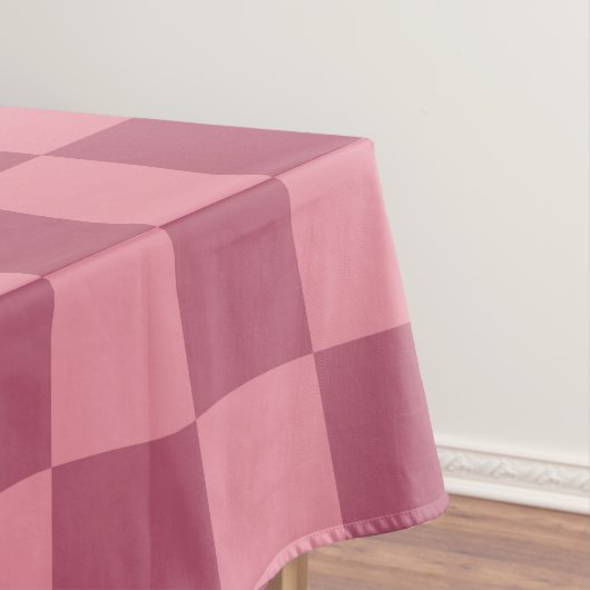 Minimalist Pink Checkerboard Pattern Tischdecke (Beispiel)