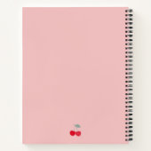 Minimalist Pink Cherry Icon Daily Notes Pink Notizblock (Rückseite)