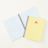 Minimalist Pink Cherry Icon Daily Notes Yellow Notizblock (Innenseite)