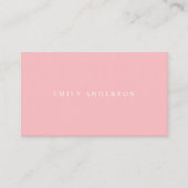 Minimalist Pink Elegant Monogram Visitenkarte (Vorderseite)