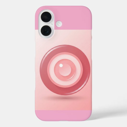 Minimalist Pink Evil Eye Icon on Soft Pastel Case-Mate iPhone Hülle (Rückseite)
