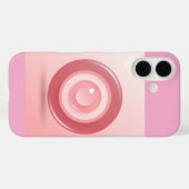 Minimalist Pink Evil Eye Icon on Soft Pastel Case-Mate iPhone Hülle (Rückseite (Horizontal))