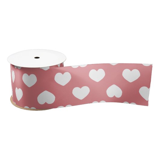 Minimalist Pink Hearts Satinband (Spule)