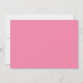 Minimalist Pink Monogram Double Border Stationery Mitteilungskarte (Rückseite)