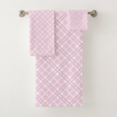 Minimalist Pink Towels Modern Bathroom Accent Badhandtuch Set (Insitu)