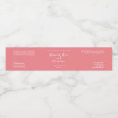 Minimalist Pink Waterproof Cosmetics Jar Label Wasserflaschenetikett (Einzelnes Label)
